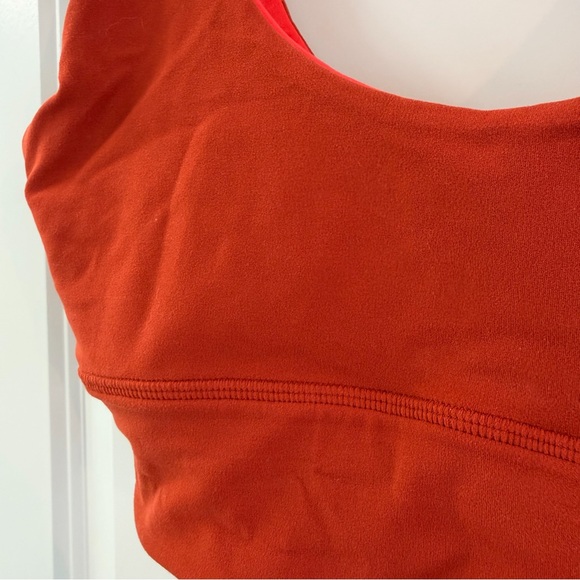 Women's Lululemon Reversible Red Orange Sports Bra - Picture 2 of 7